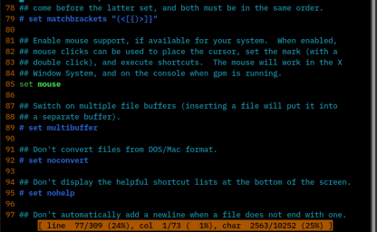 My custom .nanorc config file...